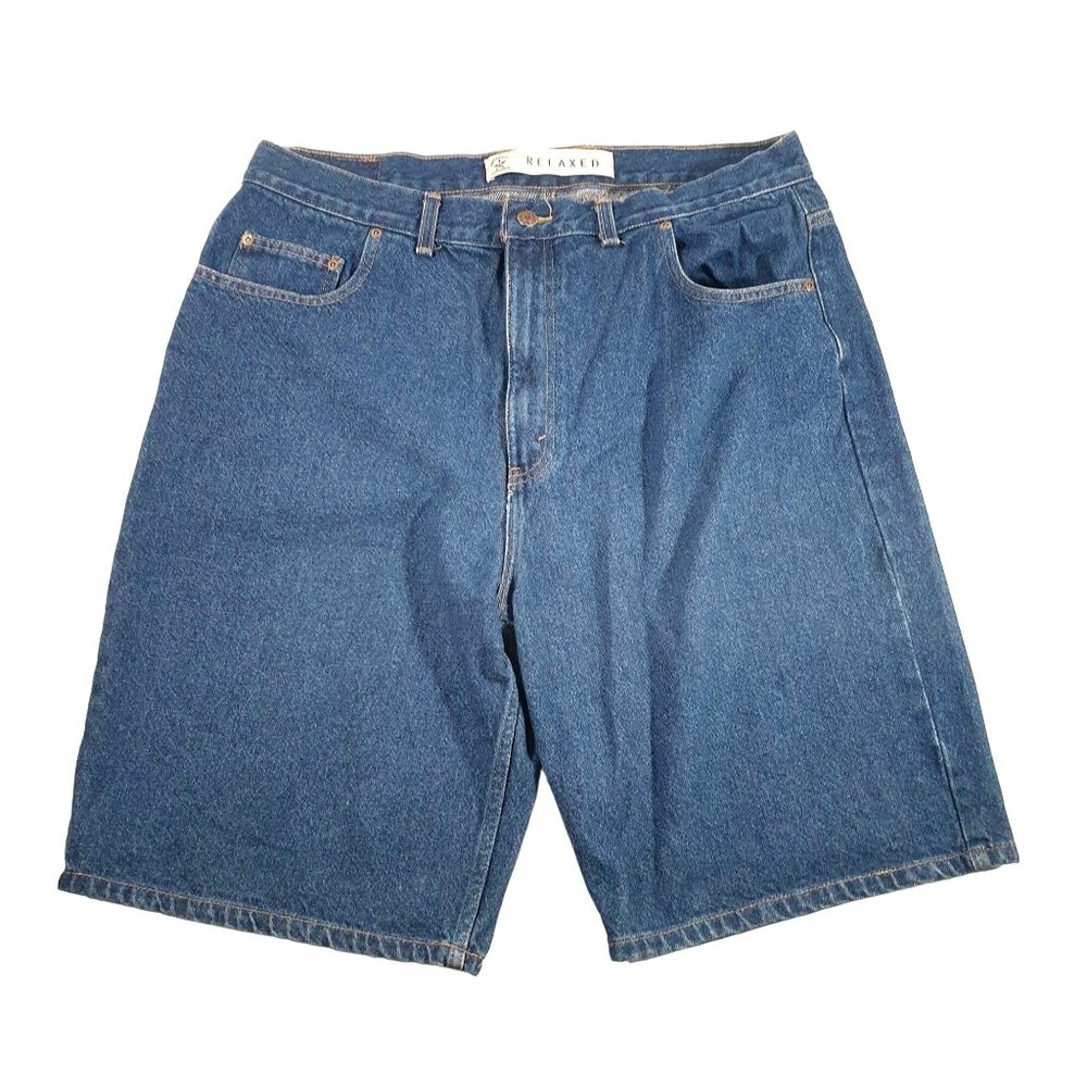 Authentic Jeanswear Mens Jean Shorts Loose Fit Denim 38" Waist Casual Relaxed